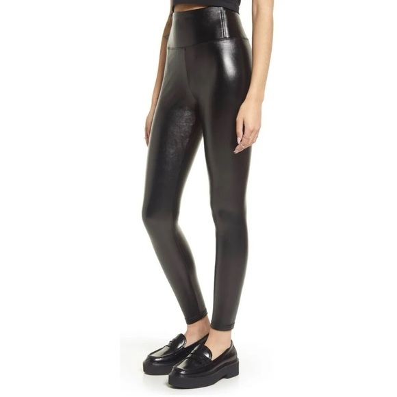 BP. Faux Leather Leggings Stretch High Waisted Pleather Pants - Picture 7 of 8